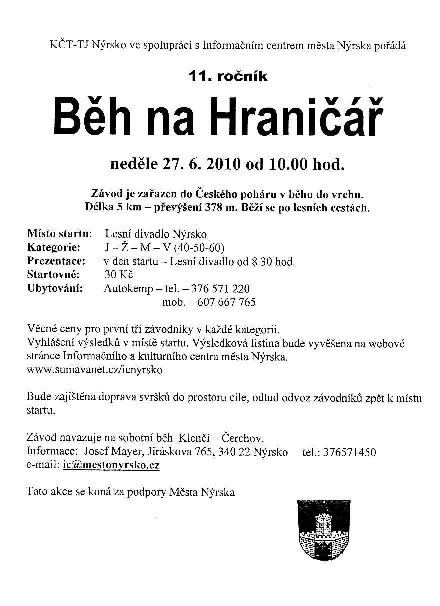 Propozice závodu